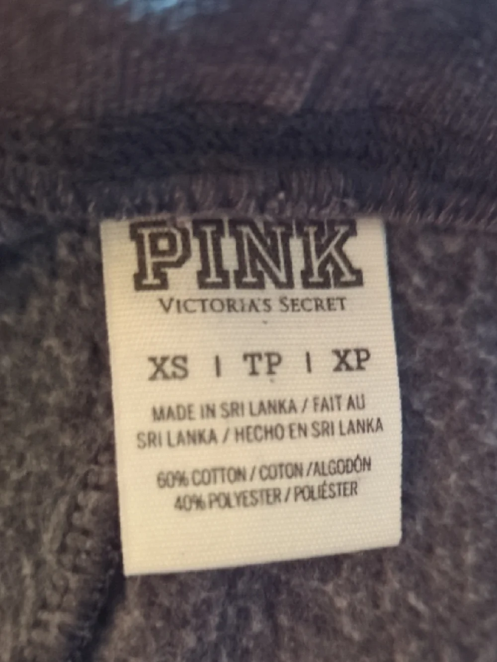 Women's VS Pink Charcoal Gray Crop Jogger Sweatpants - Picture 4 of 4